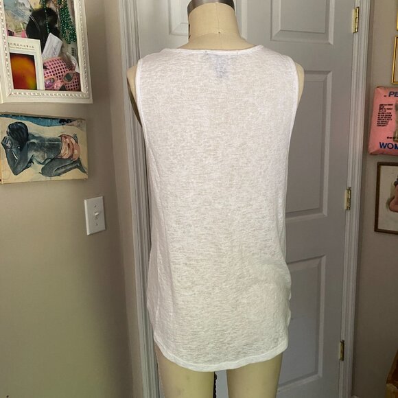 FOREVER 21 White Soft knit Low V-neck Harness Slouch Tank cami *SMALL* B161 - Picture 4 of 5
